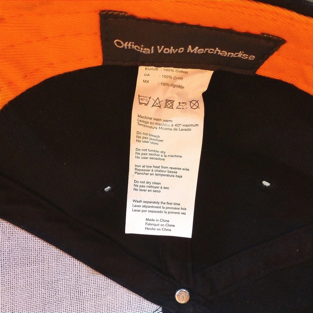 Volvo VISTA World Championship Hat Black Orange Performance Is Everything Cap
